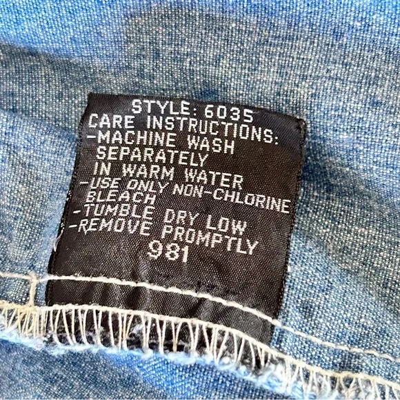 ANDY JOHNS VTG 80/90s Oversized Denim Mid-length Duster Size M - Picture 8 of 10